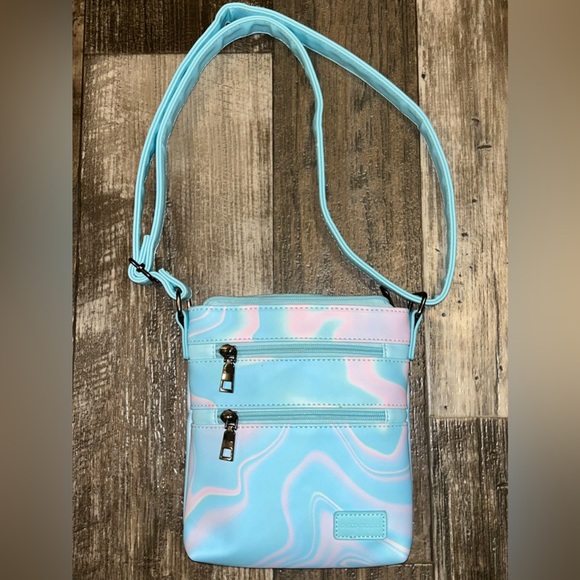 Pink/Blue Insulated Crossbody Bag - Picture 3 of 4